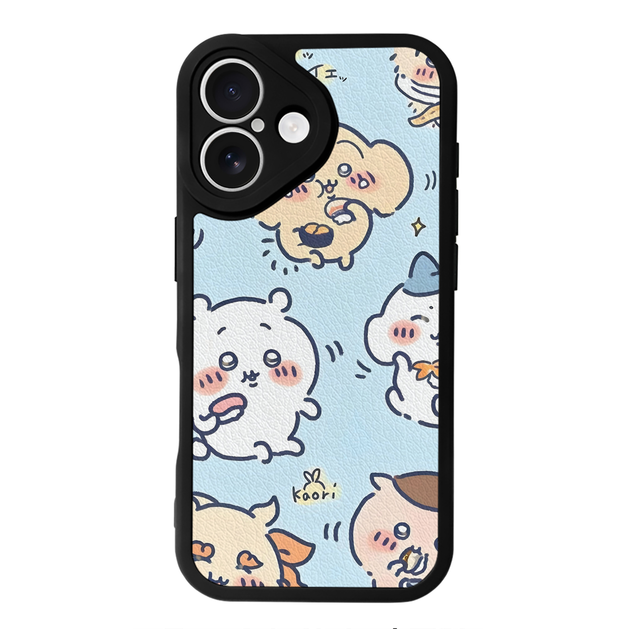 （画像用） ちいかわ Chii-kawa 【iPhone 16シリーズ対応】シリコンスマホケース（レザー調） 材質：シリコン